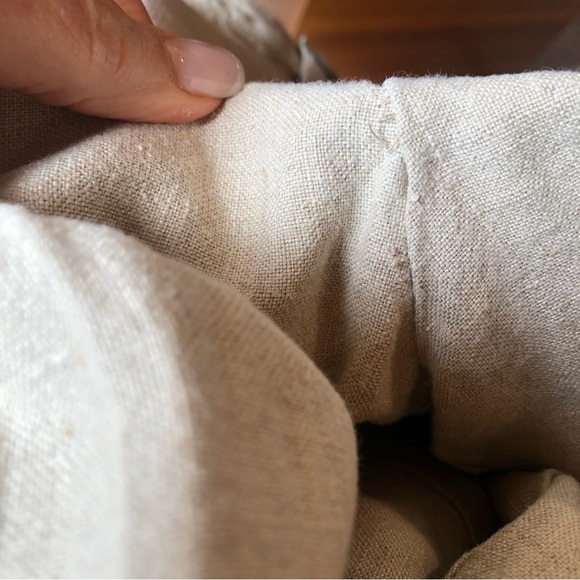 Mens 100 linen Eddie Bauer pleat front cuff hem pants size 36 tall - Picture 8 of 10